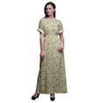 thumbnail image 1 of Bimba Rayon Curry Leaves Womens Printed Side Slit SummerÂ&nbsp;DressÂ&nbsp;Long Maxi Gown-XXX-Large, 1 of 6
