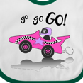 thumbnail image 4 of Inktastic Go Go Go Pink Racing Car Boys or Girls Baby Bib, 4 of 4