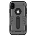 thumbnail image 4 of GPCT iPhone X Case with Built-In Kickstand. Slim, Lightweight, Snap On, Perfect Cutouts [Shock Absorbent] [Dirt/Smudges/Scratch Resistant]– GRAY/BLACK, 4 of 11