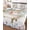 White, variant on Twin Quilt Bedding Set, Spring Floral Pig Reversible Summer Quilt 3 Pieces, Weeping Flowers Leaves Farmhouse Watercolor Lightweight Bedspreads Coverlets with 2 Pillow Shams for All Seasons