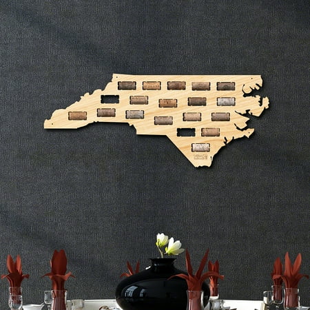 

North Carolina Wine Cork Map
