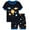 4# Solar System, variant on DDSOL Toddler Pajamas Boy Excavator Pjs Short Sleeves 2-Pieces Sleepwear Sets Cotton Gray 3T