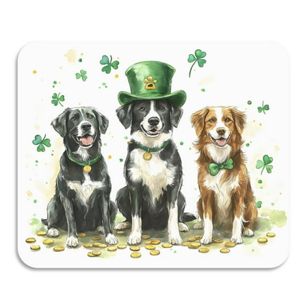 

ALAZA Dish Drying Mat for Kitchen Dogs Clover Counter Absorbent Draining Pad 23.6 x19.7