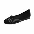 thumbnail image 2 of Miluxas Women's Ballet Flat Dressy Casual Knit Shoes Round Toe Women Mesh Flats Black 7(39), 2 of 9