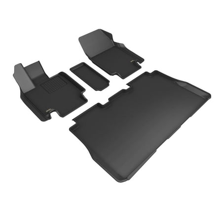 3D MAXpider Custom Fit Kagu Floor Mat (Black) Compatible with Tesla Cybertruck 2024 - Full Set