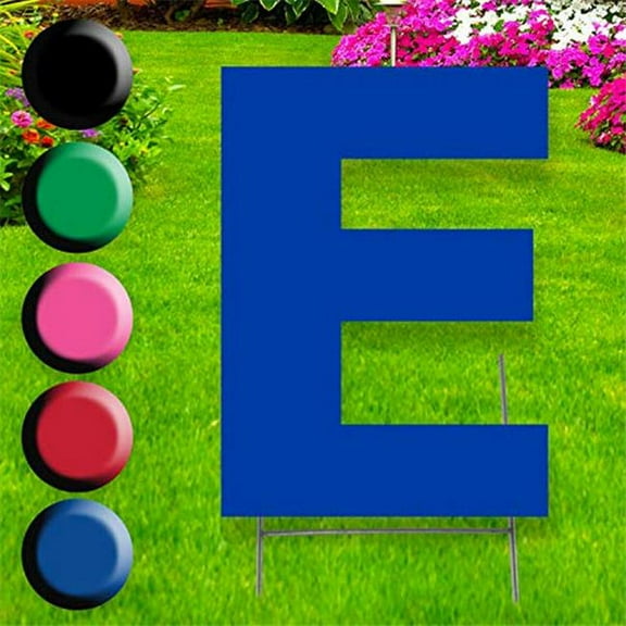 20 x 15 in. Letter E Yard Sign, Pink