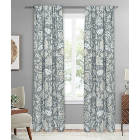 - Mainstays Floral Leaves Single Curtain Panel