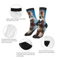 thumbnail image 3 of Uemuo Blue Sky Cute Wolf Printed Kids Boys Socks Seamless Crew Socks Crazy Funny Athletic Sport Socks for Children, 3 of 6
