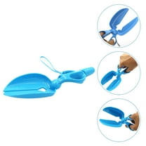 MIPCASE Scissor Clamp Type Poop Scooper Sky Blue Lightweight Plastic Dog Pooper Scooper for Home