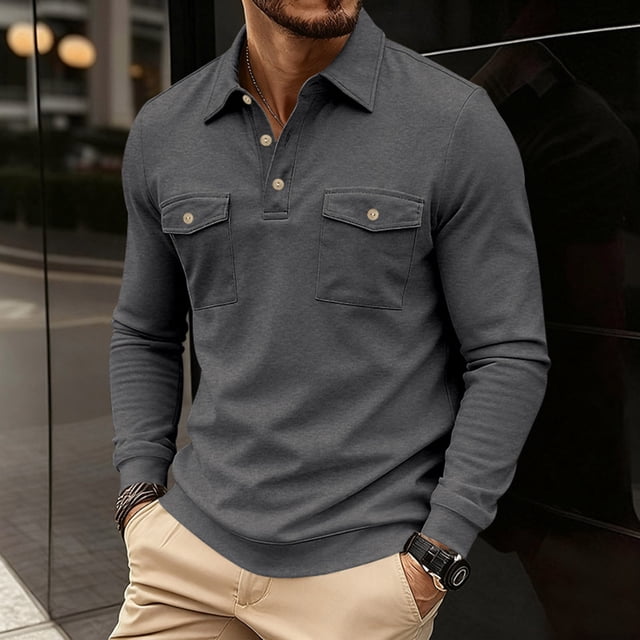 pstuiky mangas largas para hombre, Sudadera con capucha y múltiples bolsillos para hombre, de color liso, con solapa y manga larga salir tops xxl