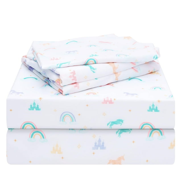 Juego de ropa de cama Joiedomi Twin, 3 piezas, microfibra arcoíris