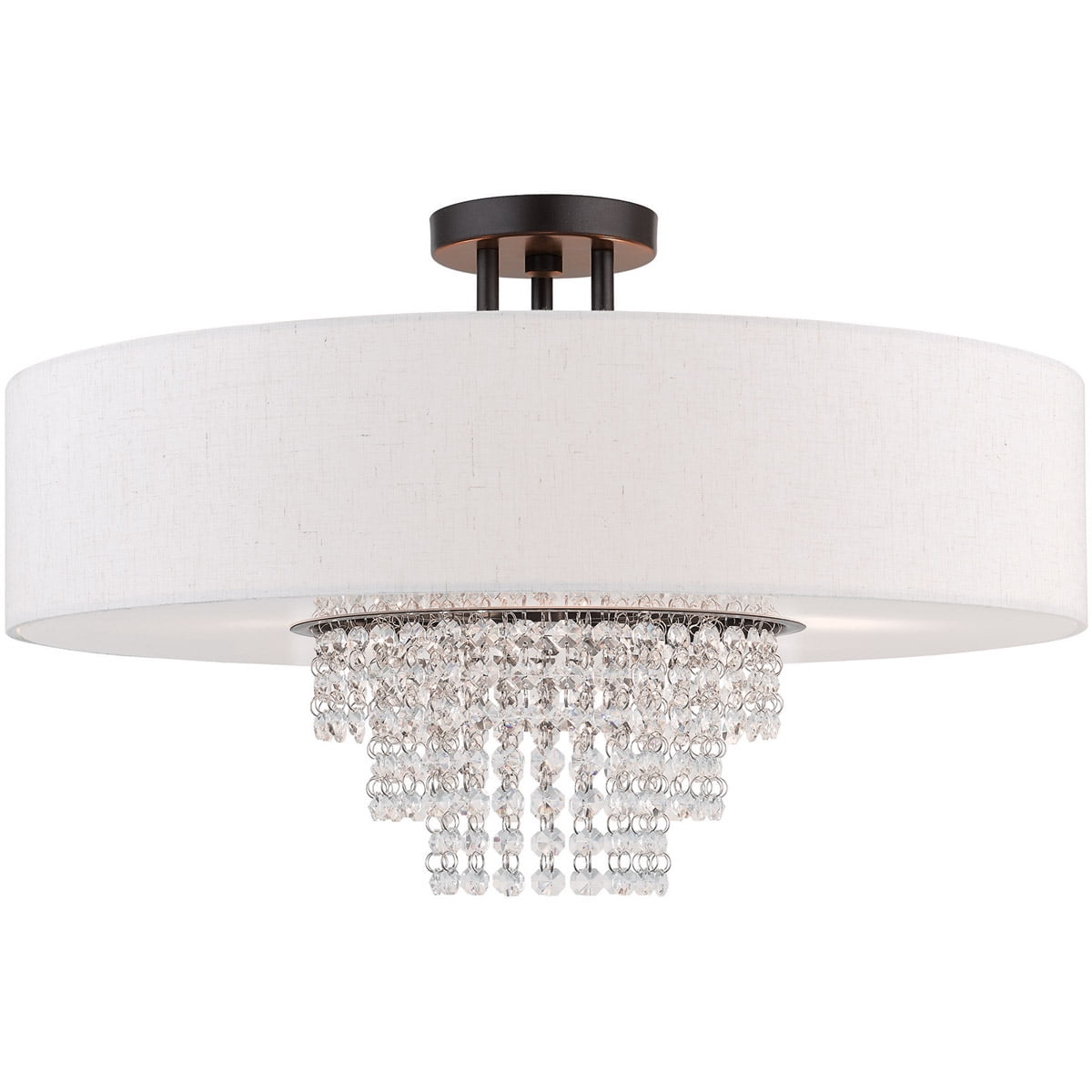 5 Light English Bronze Ceiling Light fixture with Steel base material