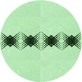 thumbnail image 1 of Ahgly Tapis Rond Lavable en Machine Intérieur Transitionnel Vert Menthe, 3 Pieds Rond, 1 of 7