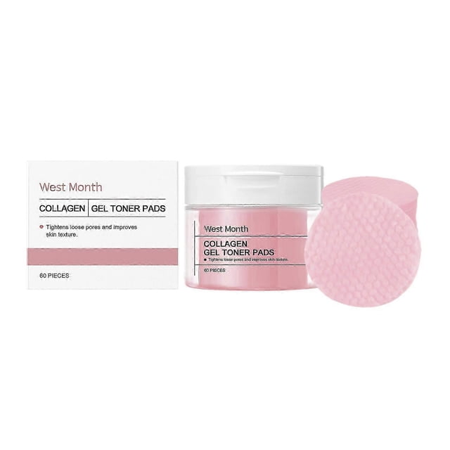 Collagen cotton pads for face brightening, moisturizing, gentle skin care, elasticity enhancement, nourishing pads