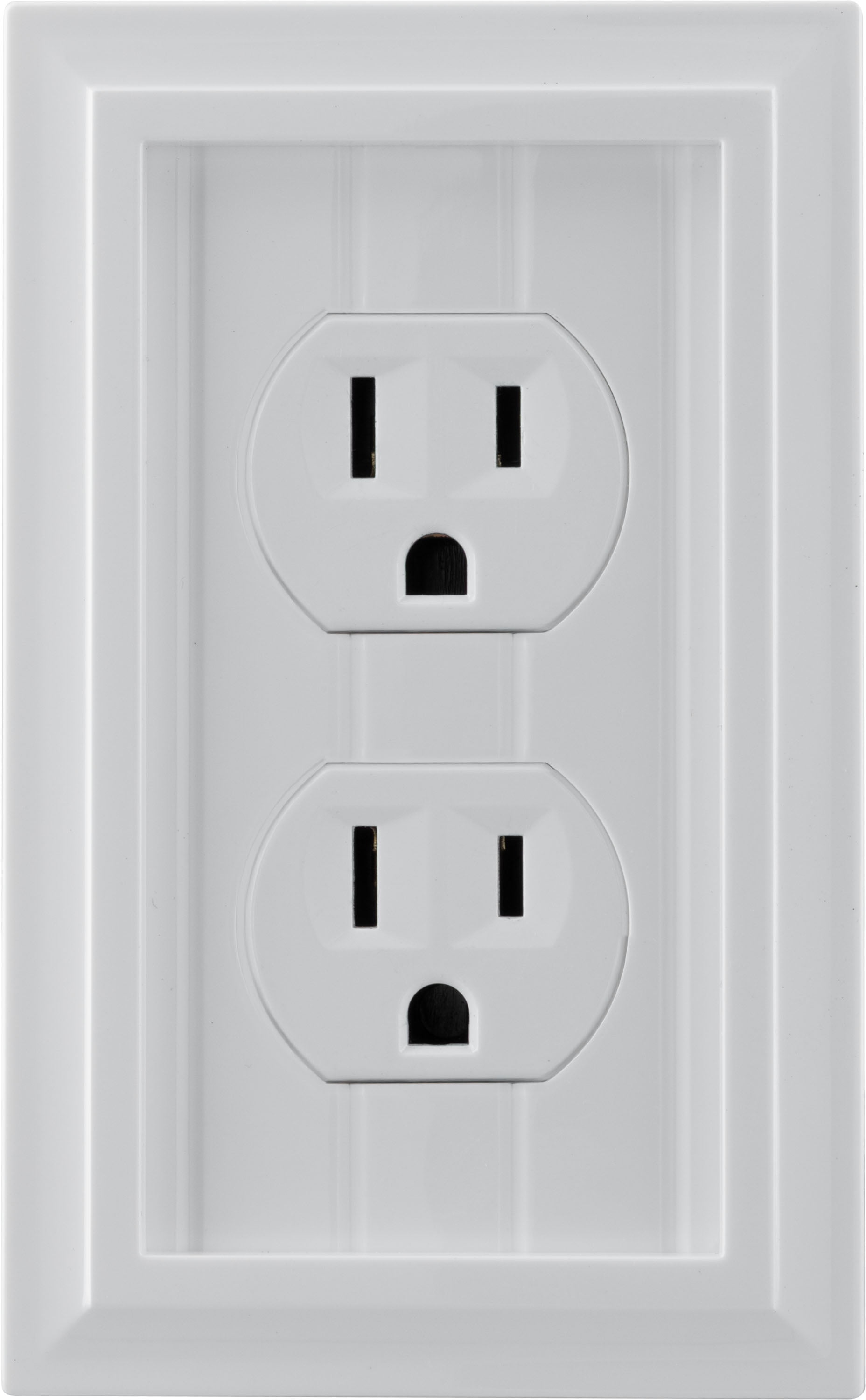 Ultra Pro Screwless Wallplate, Duplex Receptacle, Outlet Plate, White Coastal