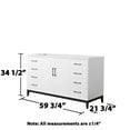 thumbnail image 7 of Wyndham Collection Wch818160s-Cxsxx-Mxx Amici 60" Single Free Standing Vanity Cabinet Only, 7 of 7