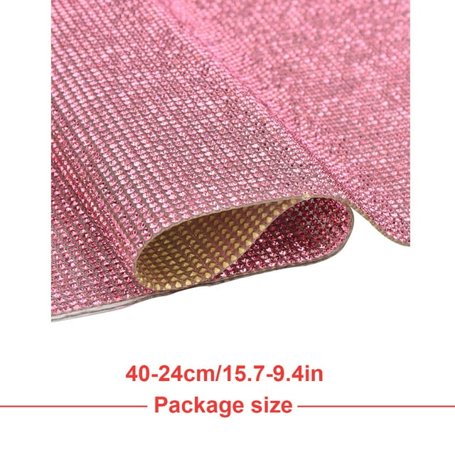 pitrice Crystal Rhinestone Ribbon Clothing Accessories Sticker Convenient Using Present Decoration Sheet with Shine Appearance Exquisite light pink 6 double side tape