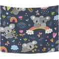 thumbnail image 2 of Coolnut Koala Tapestry Washable Polyester Art Wall Hanging Blanket for Living Room Bedroom Dorm Party, 80 x 60 Inch Home Decor Gifts, 2 of 7