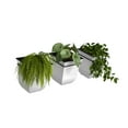 thumbnail image 3 of Mayne Valencia 7" x 7" x 8" Square Self Watering White Plastic Wall Mount Planter, 3-Pack, 3 of 17