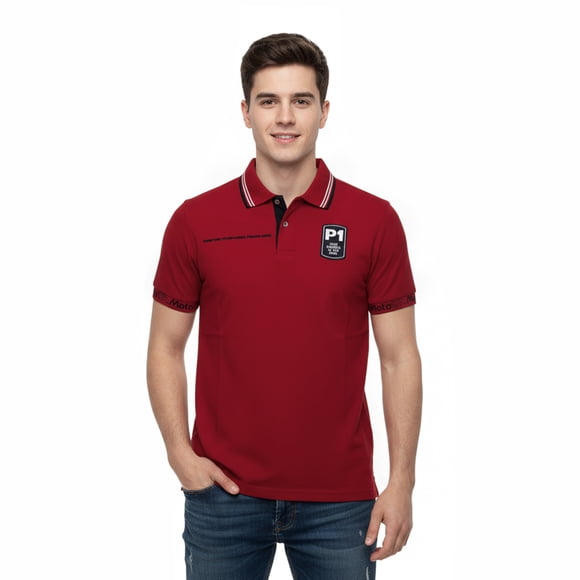 Playera estilo polo para caballero marca Moto GP 100% original