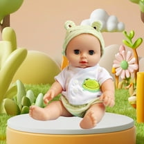 Danhjin Baby Doll, Voice Blinking Talking Vinyl Simulation Doll with Soft Rubber Baby Toys, Kindergarten Early Education Dolls for Toddler Pretend Play, Christmas Gifts for Children