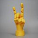 thumbnail image 4 of Estatua de mano "Rock On" con pose ajustable y articulaciones móviles - Figura de plástico impresa en 3D, adecuada para decoración de hogar y oficina, regalo de música rock, accesorio de fotografía, 4 of 5