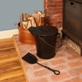 thumbnail image 6 of Minuteman International Powder Coated Steel Ash Pail w/ Handle, All Black, 6 of 6
