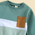 thumbnail image 6 of Winter Baby Boy Clothes Girl Fall Color Block Long Sleeve Elastic Waist 6 12 18 24 Months Everyday Outfit Set 2 Pcs Toddler Baby Boys Fall Winter Clothes Sweatshirt Pullover Tops + Joggers Pants Set, 6 of 6