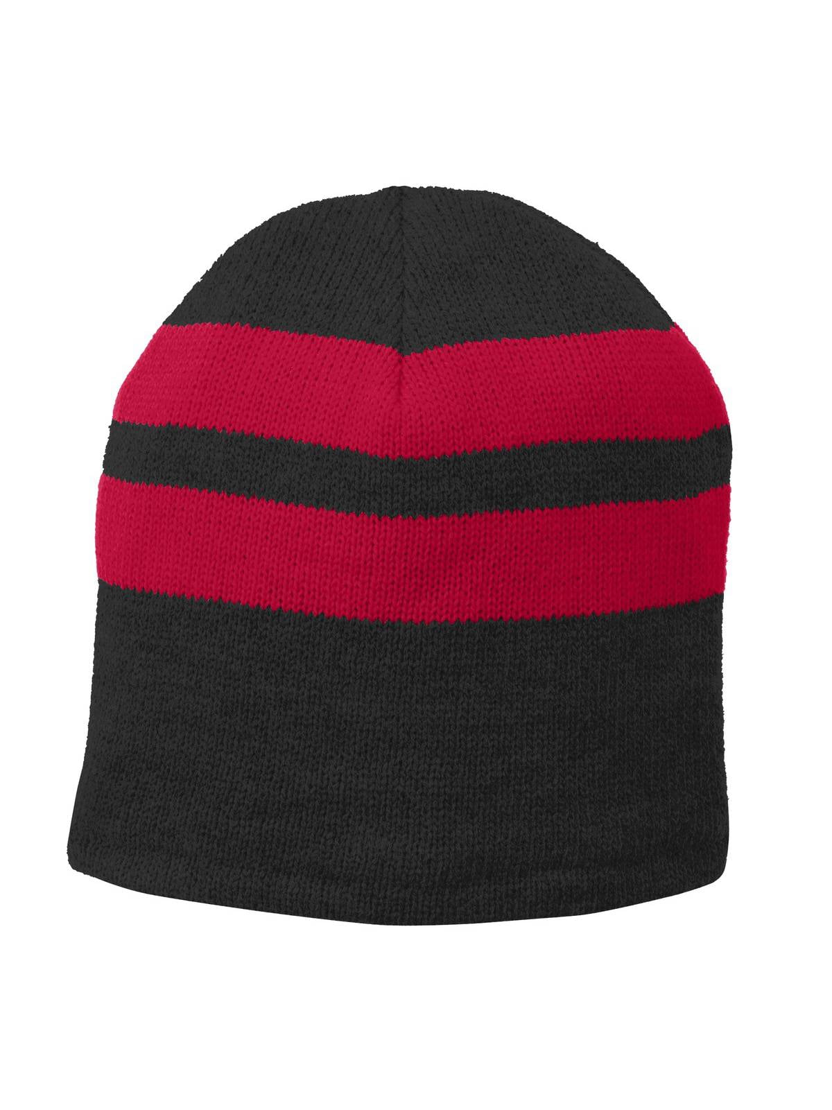 Top Headwear Fleece-Lined Striped 