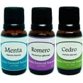 thumbnail image 1 of Pack de 3 aceites esenciales naturales Krisamex menta, romero y cedro 15 ml c/u, 1 of 3