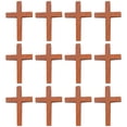 thumbnail image 4 of MasteelfCA 25pcs Small Wooden Crosses Small Cross Pendant Mini Cross Charms DIY Craft Decors, 4 of 8
