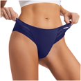 thumbnail image 5 of Cheeky Panties Womens Solid Color Underwear Breathable Sports Boy Shorts Panties Lace Briefs Cheeky Panties Dark Blue L, 5 of 6