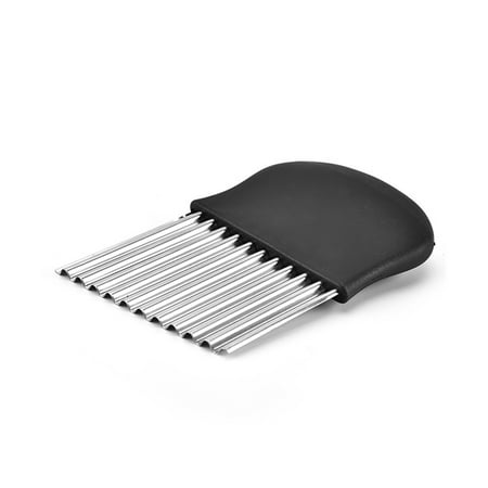 

YFan Potato Cutter Easy to Clean Non-slip Ergonomic Design Rustproof Handheld Cutting Stainless Steel Fruit Vegetable Wavy Slicer Kitchen Accessories