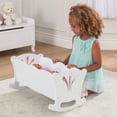 thumbnail image 4 of KidKraft Wooden White Lil' Doll Rocking Cradle for 18-inch Dolls, 4 of 7