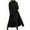 Black, variant on Plus Size Coat for Women Long Trench Coat Open Front Maxi Length Fall Winter Warm Jackets