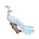 thumbnail image 1 of Escultura de resina de pavo real blanca para decoración de jardín, 20 cm, 1 of 2