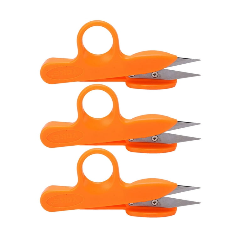 Fyydes Sewing Sissors,3pcs Crochet Scissors Incisive Blade Lightweight  Portable Orange Color Stainless Steel Mini Scissors For Embroidery,Crochet