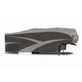 thumbnail image 1 of Adco Travel Trailer Cover 52256 Designer SFS Aquashed; For Fifth Wheel Trailer; Fits 34 Foot 1 Inch To 37 Foot Length; Moderate Weather Protection; Two-Tone Gray, 1 of 8