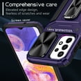 thumbnail image 4 of TECH CIRCLE Case for Samsung Galaxy A23 Phone Cover with Magnetic Kickstand + Metal Ring Holder + Lens Cover, Shockproof Hybrid PC+TPU Covers [360° Rotating Bracket] [Corner Protection] - Purple, 4 of 8