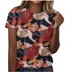 thumbnail image 2 of Tops Cortos para Mujeres Casual de Moda Impreso Cuello Redondo, Camiseta de Manga Corta para el Uso Diario, Fiesta Y Cómodo, 2 of 4