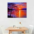 thumbnail image 2 of Nawypu Sunset Poster Canvas Wall Art Nature Pictures for Living Room Bedroom Office Wall Decorations 20x16 inch, 2 of 4