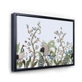 thumbnail image 3 of Designart 'Border With Peonies and Cranes In Chinoiserie Style' Traditional Framed Canvas Wall Art Print, 3 of 5