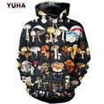 thumbnail image 3 of Nueva sudadera con capucha de camuflaje con estampado de hongos 3D de primavera y otoño, divertida sudadera esencial para hombres y mujeres, suéter Harajuku para hombres, 3 of 5