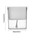 thumbnail image 2 of Self-Watering Transparent Planter Squares, Automatic Water Absorption Flowerpot Container for Cacti, Lightweight Home Garden Office Balcony Tabletop Accessories with Drainage Holes, 2 of 2