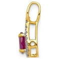 thumbnail image 2 of Finest Gold 14K Yellow Gold Diamond & Oval 0.50 Ruby Pendant, 2 of 4