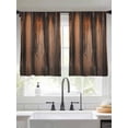 thumbnail image 2 of Retro Farmhouse Sheer Curtains 54 Inch Length 2 Panels Set Window Treatments, Brown Wooden Grain Cabin Country Plank Rod Pocket Semi Curtains for Living Room/Bedroom/Kitchen Décor, 104"W x 54"L, 2 of 7