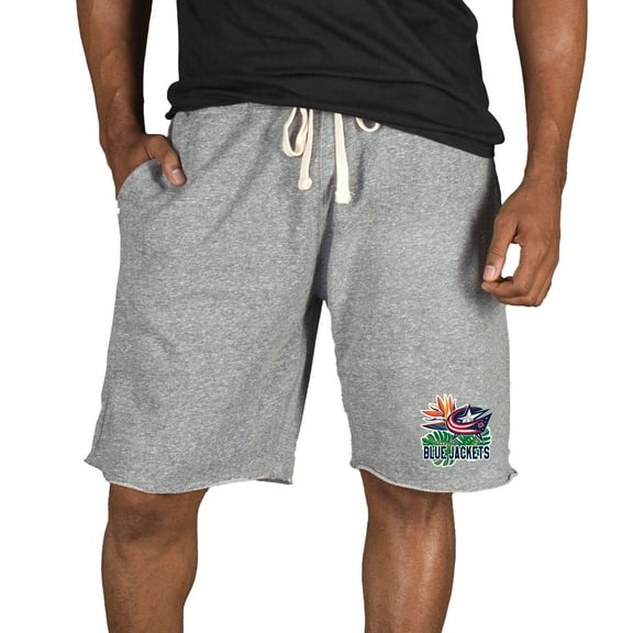 Men's Concepts Sport Gray Columbus Blue Jackets Mainstream Tri-Blend Shorts