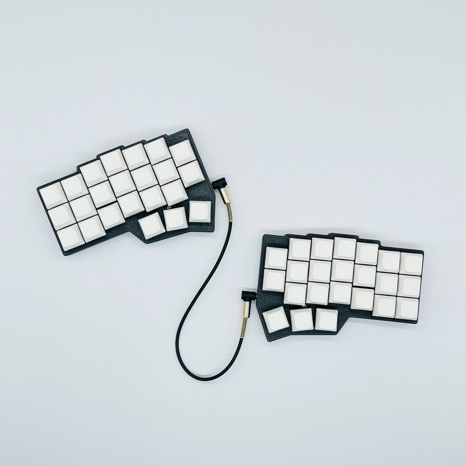 MiFuny CORNE V4 Split Keyboard Kit White No Carving Keycap Wired RGB Hot-swappable Support VIAL Left and Right Hand Split Keyboard