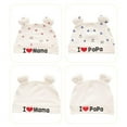 thumbnail image 5 of Autumn Winter Baby Hat Papa Mama Letter Print Beanie Fleece Elastic Baby Cap Photography Props Girls Boys Newborn Infant Hat, 5 of 10