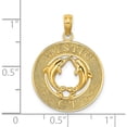 thumbnail image 3 of 14K Yellow Gold Mystic Ct Dolphins Charm (24.4 X 18.8) Made In United States k7760, 3 of 5